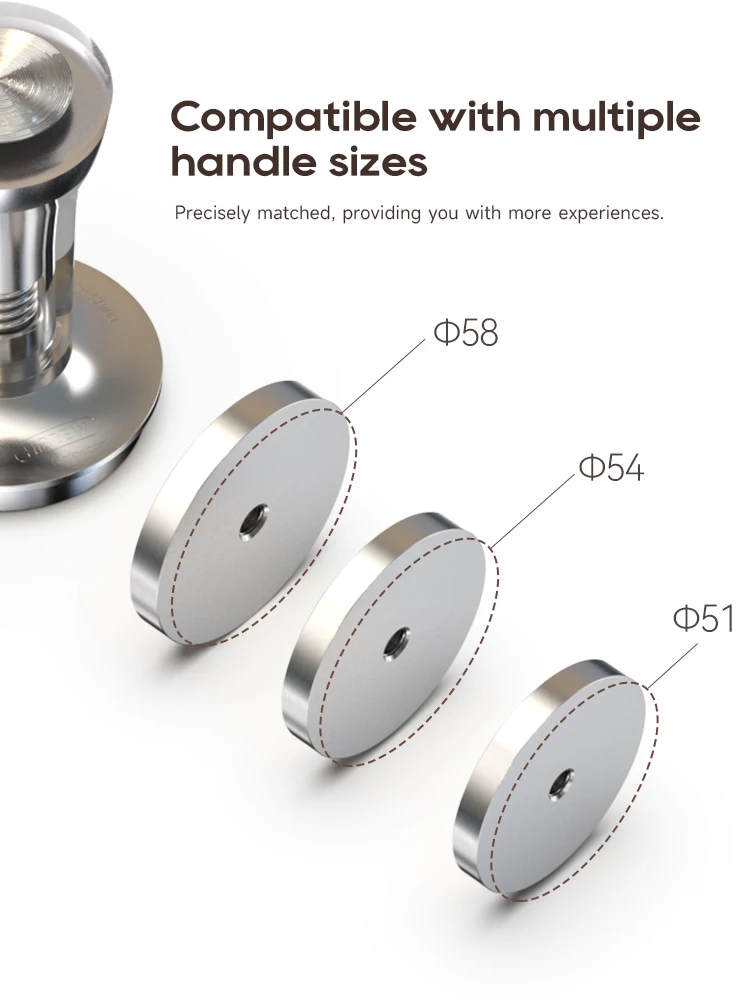 HiBREW Tamper - Universal Interchangeable Bases (51mm, 54mm, 58mm)