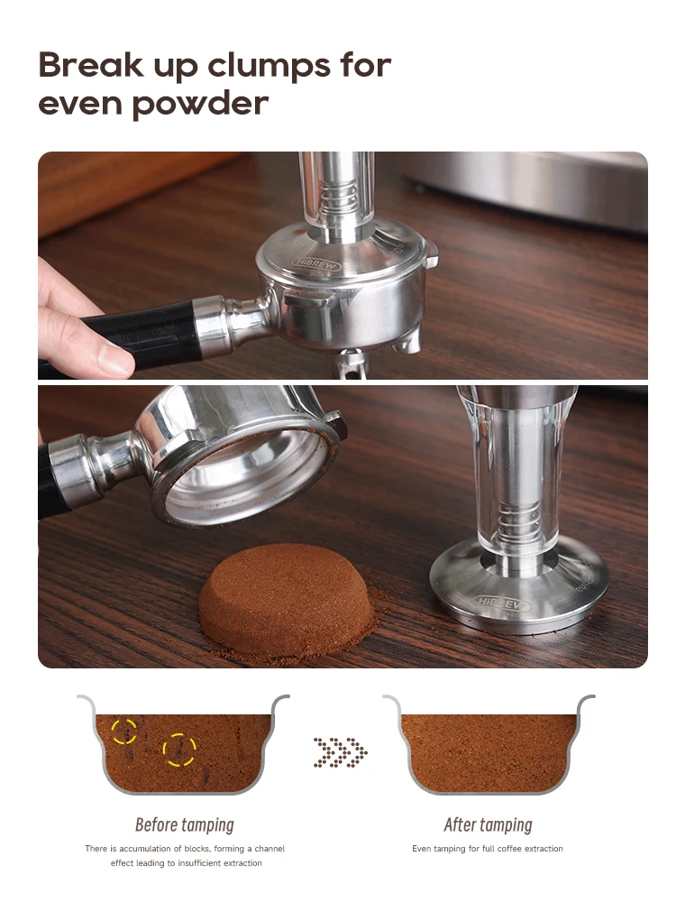 HiBREW Tamper - Even Coffee Puck Density