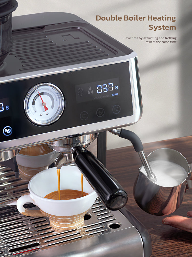 HiBREW H7A Espresso Coffee Machine Barista Pro Dual Boiler System - Gallery View 2