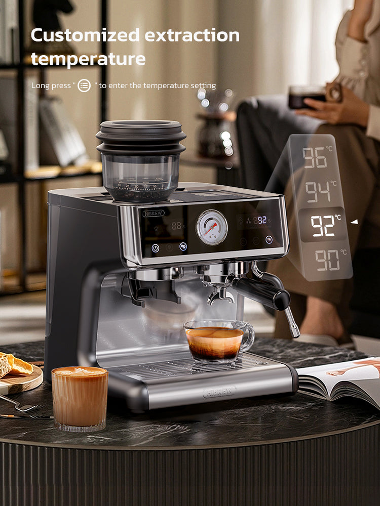HiBREW H7A Espresso Coffee Machine Barista Pro Dual Boiler System - Gallery View 3