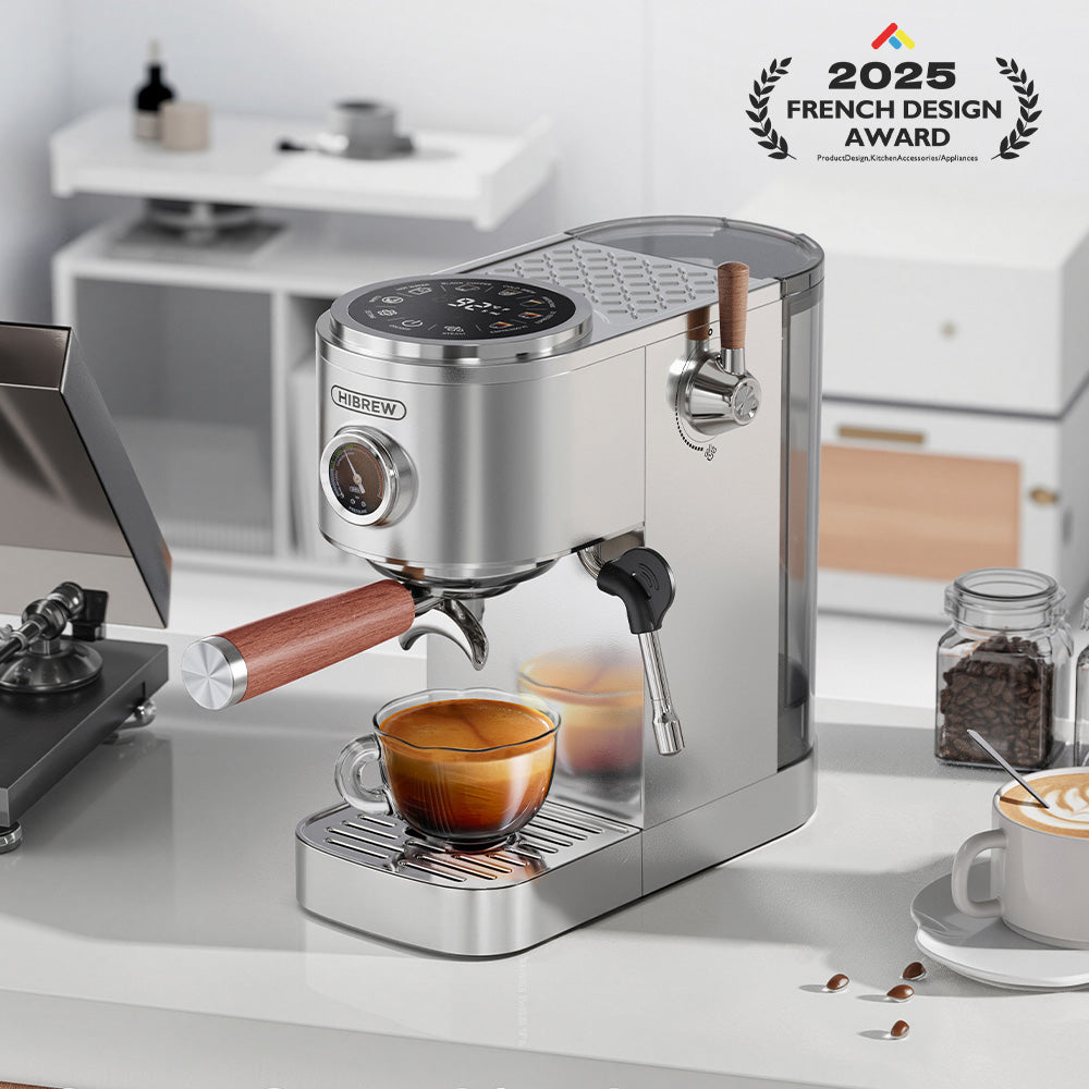 HiBREW H13 Dual Boiler Espresso Machine with Intuitive Touchscreen Silver - Gallery View 3