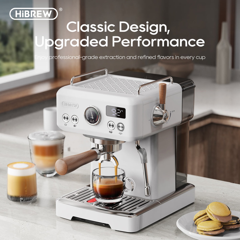 HiBREW H10Plus Semi Automatic Espresso Coffee Machine - Gallery View 1
