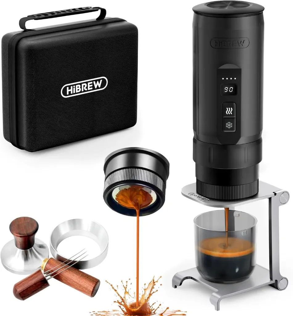 [h4c] HIBREW H4C Barista Ultra - Portable Electric Espresso Maker, 51mm Bottomless Professional Coffee Maker, USB-C Rechargeable
